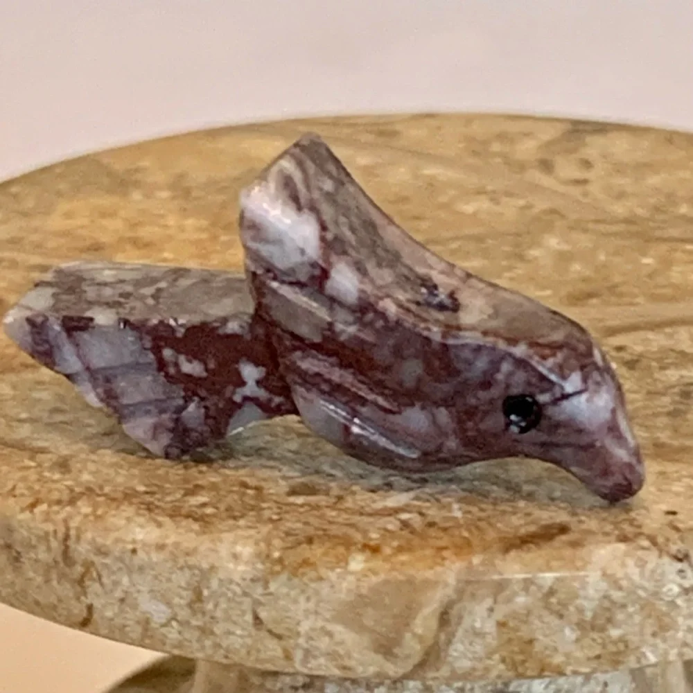 Zuni Style Bird Fetish Bead Drilled Stone Native American Animal Carving .9”